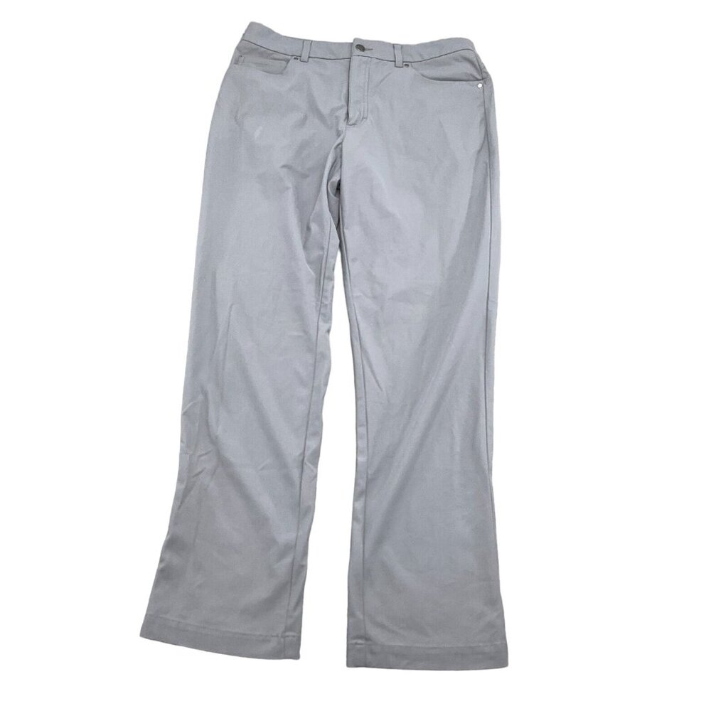 VRST Pants Men 32Wx32L Light Gray Golf Straight Leg Commuter Stretch Utility
